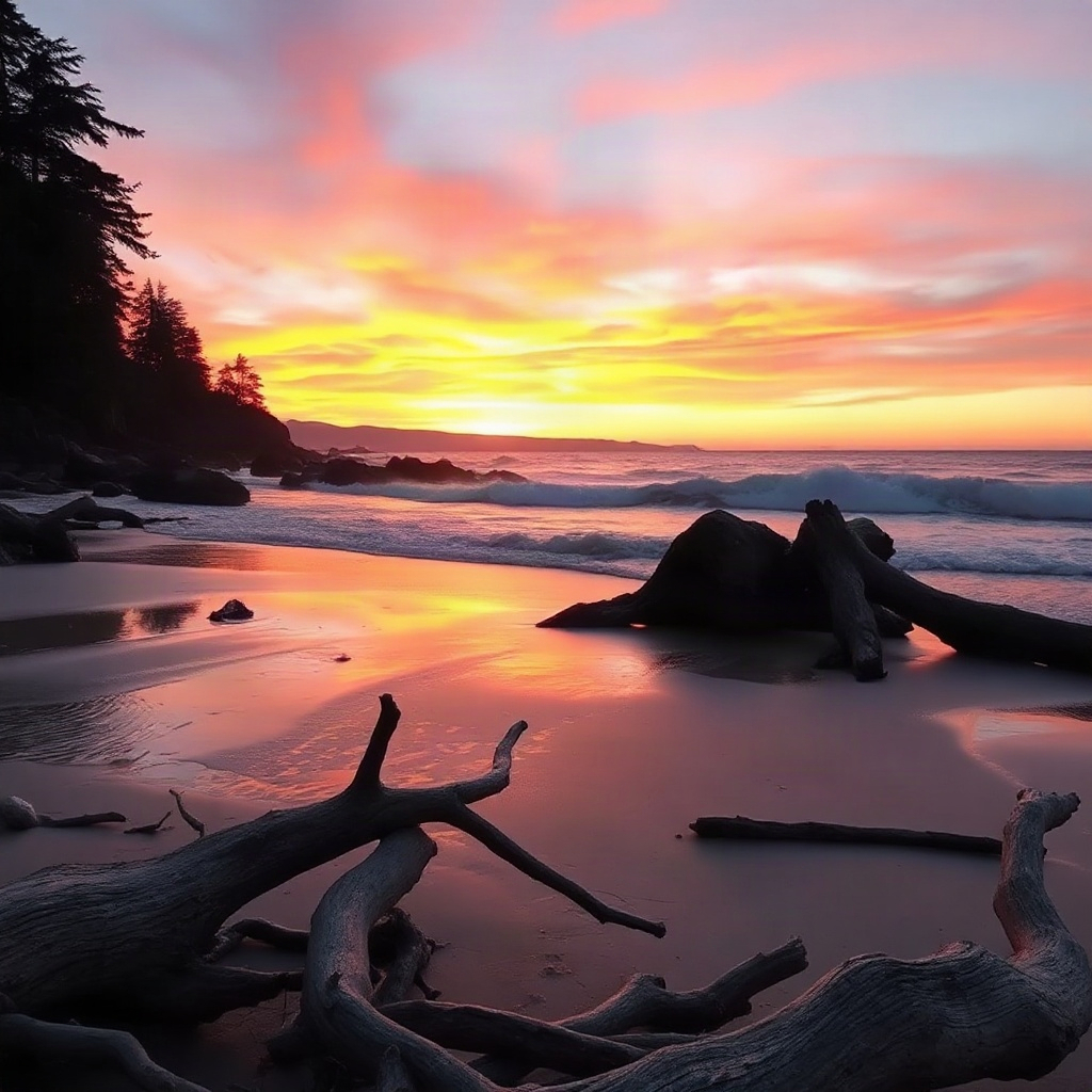 Sunset over the Pacific